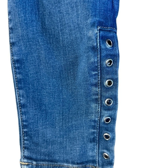 True Religion Women’s Halle Mid Rise Eyelet Jeans Size 29 Super Skinny Stretch - Picture 7 of 14